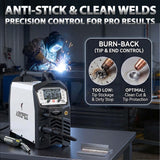 ARCPEX MIG Welder 200A, 6-in-1 110V/220V Synergic Multi-Process Welder
