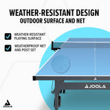 JOOLA NOVA Ping Pong Table with Waterproof Table Tennis Net Set - Quick Assembly - All Weather Aluminum Composite Surface - Tournament Quality - Indoor & Outdoor Compatible ‎Nova Plus