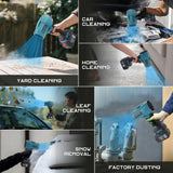 Leaf Blower Cordless, 21V 350,000RPM Portable Dust Cleaner Handheld Leaf Blower w/ 5.0Ah Batteries & Charger, Lightweight Blower for for Lawn, Yard, Patio, Sidewalk and Car Cleaning
