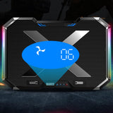 Laptop Cooling Pad Six Fans, Adjustable Stand RGB with LCD Touch Control