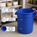 Getzi 6 Pack 20 Gallon Blue Round Commercial Trash Can, Heavy-Duty