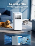 10,000 BTU Portable Air Conditioner, 3-in-1 AC Unit for 450 Sq.Ft Rooms With Cooling, Dehumidification & Fan Modes, Includes Remote Control, 24H Timer & Window Kit for Bedroom