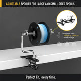 LZXUNG Fishing Line Spooler, Portable Reel Spooling Station for Spinning & Baitcasting Reels, Adjustable Winder Fits Multiple Spool Sizes, Tangle-Free Fishing Essentials