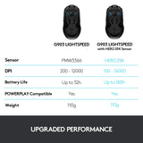 Logitech G903 Lightspeed Wireless Gaming Mouse w/Hero 25K Sensor