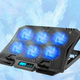 Laptop Cooling Pad and USB Ports with 6 Fans, Adjustable Stand