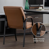 BoisKom Office Guest Reception Chair Set of 2, Conference Room Chairs Waiting Room Chairs 2 Pack, Modern Leather Office Desk Chair No Wheels.