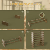 Wine Rack Freestanding Floor, Bamboo 8-Tier 69 Wine Bottle Holder Racks Countertop Cabinet Display MHXW SXPN