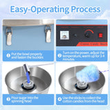 Commercial Cotton Candy Machine, 1050W Electric Floss Maker with Stainless Steel Bowl, Sugar Scoop for Family and Various Party Blue