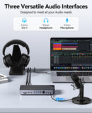 ORICO 20-in-1 Laptop Docking Station, Triple Display with 2xDP and 1xHDMI, 10 Gbps USB-C and 5 Gbps USB-A Port