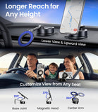 ZIDARO for MagSafe Car Phone Holder for Tesla Model 3/Y, Extended-Reach Arm Magnetic Mount for iPhone 17/16/15/14/13/12, 80+LBS Vacuum Suction Cup Mounts for Tesla Screen & Dashboard (Navy Blue)