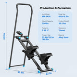 MERACH Stair Stepper for Home Gym Exercise, New Version Vertical Climber Machine for Full-Body Workout, Compact Folding Cardio Exercise Climber with Extended Step Range, Adjustable Handlebar & Pedals
