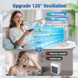 AI Portable Air Conditioners Fan with 120° Rotating Function,Evaporative Mini Room Air Conditioners,Portable AC Unit Air Cooler with 4 in 1 Humidifier Fan Conditioner(White)