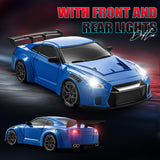 ACAMMZAR RC Drift Car, 1:24 Remote Control Car for Kids, 20KM/H 4WD High Speed RC Cars with Lights, Extra Racing Tires, Vehicle for Adults Boys Girls