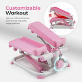 Sunny Health & Fitness Total Body 2-in-1 Stepper Machine, Total Body Workout, Adjustable Hydraulic, Resistance Bands, Non-Slip Pedals w Optional Free SunnyFit App Enhanced Bluetooth Connectivity