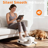 DamKee Under Desk Elliptical Exercise Machine, Electric Ellipse Leg Exerciser as Seen on TV, 15 Speeds Foot Exerciser While Sitting for Seniors