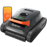 Gosvor LiteVac G1 Pool Vacuum for Inground & Above Ground Pools, Up to 200 Mins, Floor/Wall/Waterline/Shallow Area Cleaning with Smart Navigation, 15.2 lbs Lightweight, Double Filtration, Orange