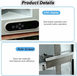 OJHGRDFV Cake Decorating Coating Machine, Decorating Cake Coating Smoothing Scraping Machine, Adjustable Cake Icing Smoother Tool for 4-12Inch, 35CM Round Adjustable Turntable