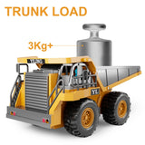 Dwi Dowellin Remote Control Dump Truck Toys for Boys 4-7,Construction Rc car with Lights/Sounds for Kids Age 8-12 Year Old,Ideal for Boys Age 3+