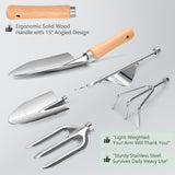 10-Piece Heavy Duty Garden Tool Set for Women, Rust-Proof Gardening Hand Tools with Durable Garden Tools Organizer Handbag