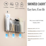 Lae Nuvole Cabinet Door Storage 2-Pack, Clear Adhesive Organizer for Wall