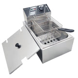 Electric Deep Fryer with Basket for Home Use, Countertop Commercial Deep Fryer 1700w Powerful Performance 9.7Qt Large Capacity Stainless Steel Oil Fryer, Temperature Control