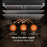 Ca'Lefort 30 Inch Wine & Beverage Fridge, Dual Zone Built-In Wine Cooler