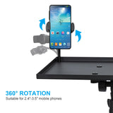 Projector Stand Tripod Adjustable, Laptop Height from 23.5 to 63.5 inches with Gooseneck Phone Holder, Floor for Office