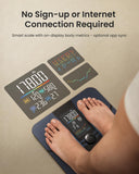 RENPHO Smart Scale for Body Weight, Body Fat Scale for BMI, Body Fat, Muscle Mass, High Accurate Bathroom Scale with Large VA Dispaly, 18 Body Composition, 400lb, ELIS 3X