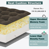baibu Memory Foam Recliner Cushions with Lumbar Support Pillow Set for Elderly