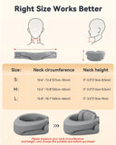 Heated Neck Brace Cervical Collar - Neck Support Brace with Heating Pad, Soft Foam Wraps Keep Vertebrae Stable and Aligned for Relief of Cervical Spine Pressure for Women & Men (Medium Size) Grey