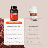 FreshCap Mushrooms Ayurvedic Premium Organic Reishi Capsules - 14:1 Fruiting Body Extract with 27% Beta-Glucans - 3rd-Party Tested Nootropic for Calm, Balance and Stress Support (120 Capsules)