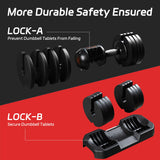 BOCHPOWER Adjustable Dumbbells Set of 2,Free Weights Dumbbells Set,52 lbs pair for Men/Women Gym Equipment for Home Strength Training Equipment(2 Box)