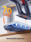 Cordless Vacuum Cleaner, 650W 55Kpa 70Mins Vacuum Cleaners for Home with Auto Mode/LED Display, Self-Standing Cordless Stick Vacuum Lightweight,Rechargeable Cordless Vacuum for Pet Hair/Carpet/Floors