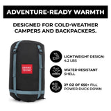 GRAND TRUNK Evolution 20 Down Hammock – Cold Weather Hammock with Integrated Sleeping Bag & Underquilt, 20°F Rated, Lightweight Camping & Backpacking Hammock