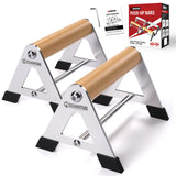 Mochantum Push Up Bar - Heavy-Duty Stainless Steel Pushup Stands with Non-Slip Base, 500LB Capacity, Portable Home Gym Equipment,White