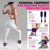 HOXWC Ankle Resistance Bands, Ankle Bands with Cuffs for Working Out, Exercise Bands for Butt Lift, Training Workout for Kickbacks Hip Gluteus Training Exercises