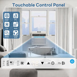 ZAFRO 10000BTU Window Air Conditioner U-Shaped Cools up to 450 Sq.Ft., Ultra Quiet Energy-Efficient Cooling, With Remote Control