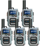 OMIZN M9 Global Walkie Talkie, 4G LTE Unlimited Range Two Way Radio with Flashligth for Outdoor, Business, Family 5pcs with Sim Card