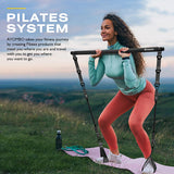 Ayombo Pilates Bar, Multifunctional Pilates Bar Kit with Resistance Bands, Adjustable Fitness Workout Equipment Set for Men Women, Portable Home Gym