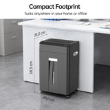 24-Sheet Cross Cut Paper Shredder P-4 Security with 8.9 Gal Pull-Out Bin
