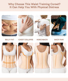 Figninget Waist Trainer Corset For Women,Tummy Control Sports Girdle, Hourglass Vest Waist Cincher Body Shaper with Adjustable Straps Beige XS