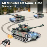 Supdex 1:18 RC Tank That Shoot BBS, 2.4G RUS T-90 Alloy Metal Remote Control Tank Model Toys, Army Toy with Smoke, Lights, Sound and Recoil,Military RC Vehicle for Adults and Kids 6+ Year Old
