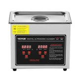 VEVOR Ultrasonic Cleaning Machine with Digital Timer & Heater, Professional Jewelry Cleaner, Stainless Steel Heated Cleaning Machine for Glasses Watch Rings Small Parts Circuit Board (3L)