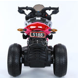 12V Electric Kids Motorcycle for 3-8 Year Old Boys Girls, 3-Wheel Ride-On Toy Motorbike with Lighting Wheels, Music Player (Connect with Phone) and Hand Drive (RED)