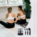 HIMESPORNER 9 PCS Fabric Resistance Bands Set for Working Out, Non-Slip Exercise Booty Bands for Women & Men Leg and Glutes with Hair Ties and Tape Measure - for Home Gym Workout, Yoga, Pilates
