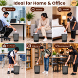 Goodwill Tech Mesh Dustbins, Pack Of 4 (Small) Metal Mesh Recycling Bins Waste Basket For Home/Office/Hospital/College/School -Black, Open-Top