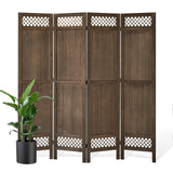 Privacy Screen Room Divider Panel - Real Wood Folding Partition Room Dividers, No-Assembly Required