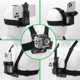 Mobile Phone Chest Strap Harness Mount Head Strap Holder Kit for POV/VLOG,Cell Phone Clip Compatible with iPhone,Samsung,GoPro Hero 9, 8,7, 6, 5, 4, 3,2, 1,AKASO,DJI Osmo,and Action Cameras… MD DC PRINT INC