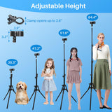 FLOCURE Hair Dryer Stand Holder Hands Free - Adjustable Blow Dryer Stand with Universal Non-Slip Clip & Sturdy Tripod Base for Home Styling, Elderly & Pet, Hair Dryer Holder with 180 Deg Rotation