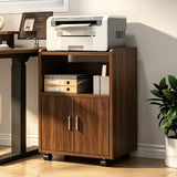 File Cabinet with Wheel Small Filing Cabinet Under Desk with Closed Storage